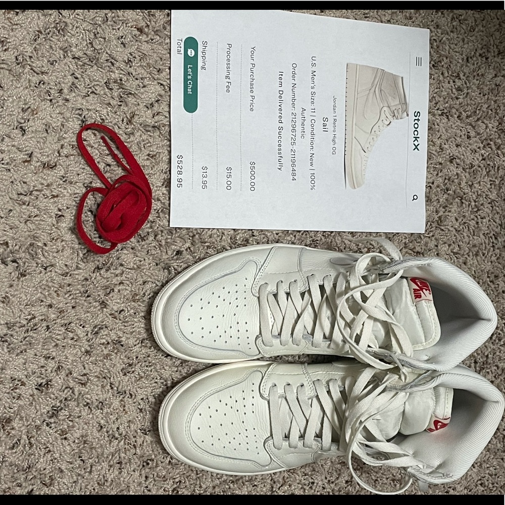 Air Jordan OG High Sail. Sz 11